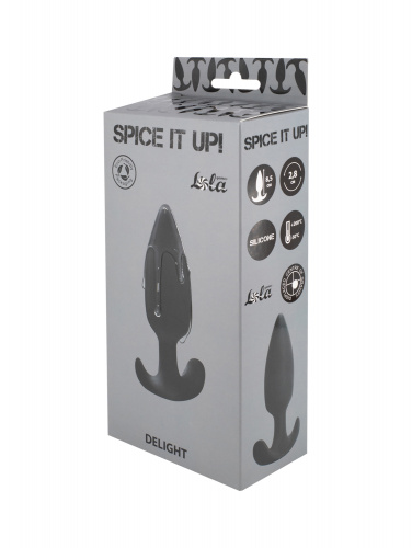 Anal plug with a misplaced centre of gravity Spice it up Delight Black 8010-01lola