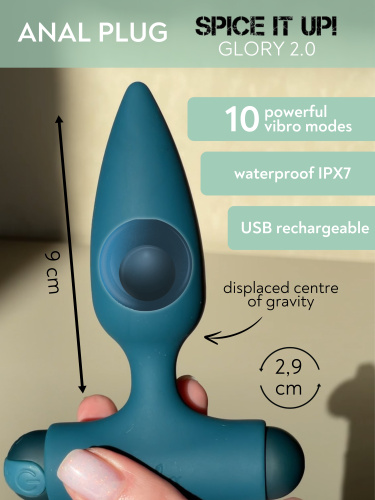 Anal Plug with Rechargeable Bullet Spice it Up Glory 2.0 8015-05lola