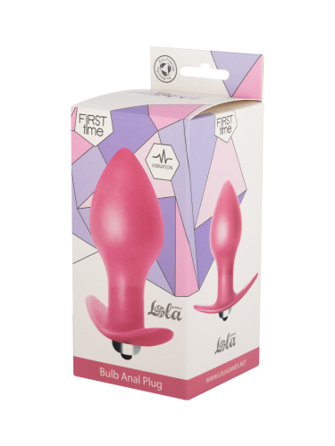 Anal Plug with vibration Bulb Pink 5006-01lola