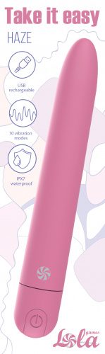 Rechargeable Vibrator Take it easy Haze Pink 9025-02lola