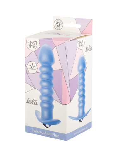 Anal Plug with vibration Twisted Blue 5007-02lola