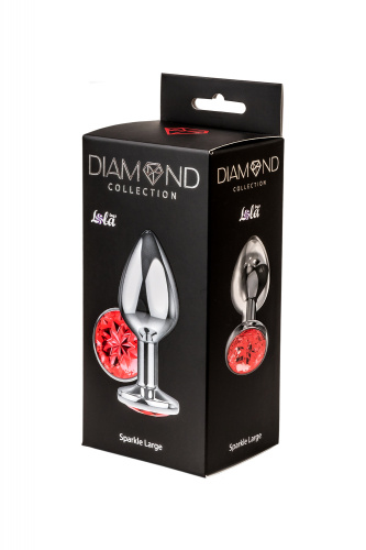 Anal plug Diamond Red Sparkle Large 4010-06lola