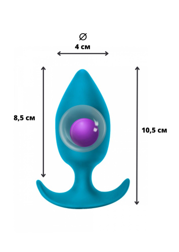 Anal plug with a misplaced centre of gravity Spice it up Insatiable Aquamarine 8011-03lola