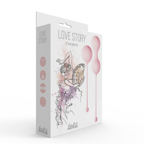 Vaginal Balls Set for Easy and Medium Level Love Story Carmen Tea Rose 3011-01lola