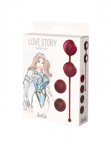 Vaginal Balls Set for Easy and Medium Level Love Story Valkyrie Wine Red 3013-02lola