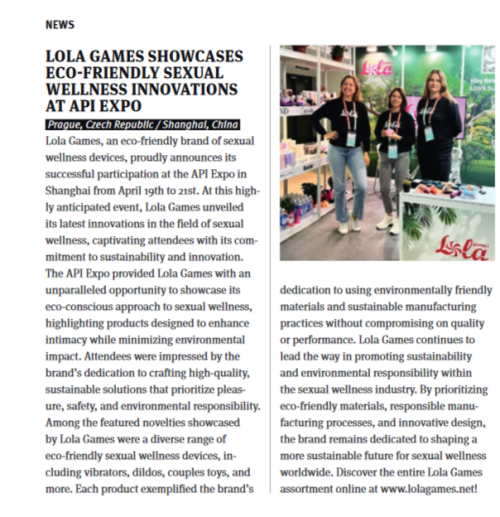 Lola Games showcases eco-friendly sexual wellness innovations at API EXPO