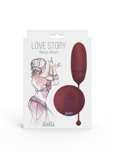 Vibro Egg with Remote Control Love Story Mata Hari Wine Red 1800-03lola