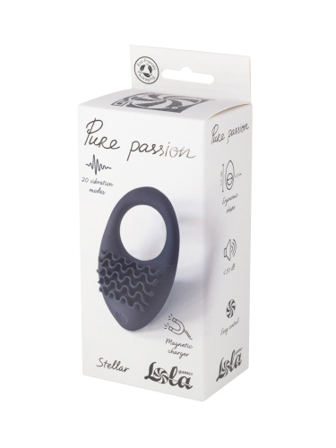 Rechargeable Vibro cockring Pure Passion Stellar Black 1501-01lola