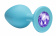 Anal plug  Emotions Cutie Small Turquoise light purple crystal 4011-05lola