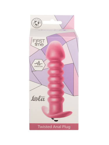 Anal Plug with vibration Twisted Pink 5007-01lola