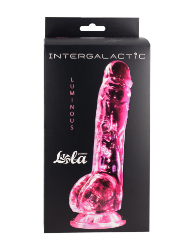 Transparent dildo Intergalactic Luminous Pink 7086-01lola