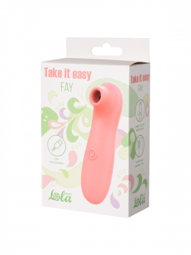 Rechargeable Clitoral Stimulator Take It Easy Fay Peach 9023-03lola