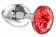 Anal plug Diamond Red Sparkle Small 4009-06lola