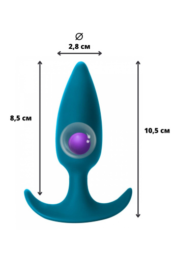 Anal plug with a misplaced centre of gravity Spice it up Delight Aquamarine 8010-03lola