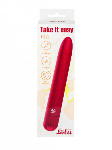 Rechargeable Vibrator Take it easy Haze Wine Red 9025-03lola