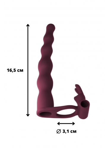 Strap-on Pure Passion Bunny Wine red 1202-02lola