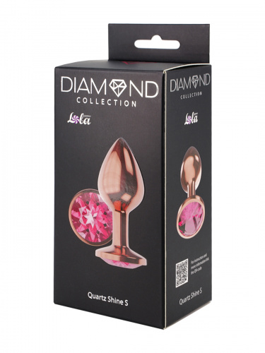 Rose Gold Anal Plug Diamond Quartz Shine S 4023-01lola