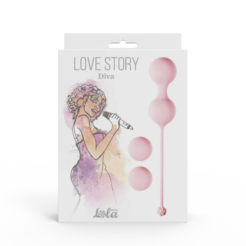 Vaginal Balls Set for Medium and Hard Level Love Story Diva Tea Rose 3012-01lola