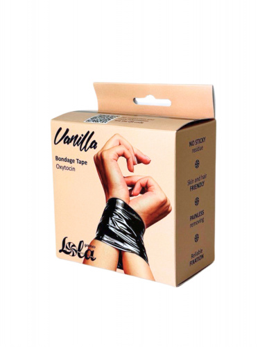 Bondage Tape Vanilla Oxytocin Black 1169-02lola