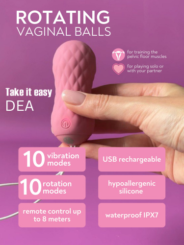 Rotating Vaginal Balls with remote control Take it Easy Dea Pink 9021-04lola