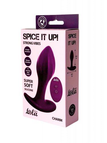 Double Silicone Vibrating Anal Plug Spice it Up Charm 8021-02lola
