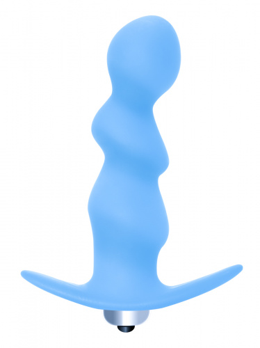 Anal Plug with vibration Spiral Blue (AAA Batteries) 5008-02lola