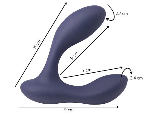 Prostate Massager with 2 motors Spice it Up P-Bliss 8022-03lola