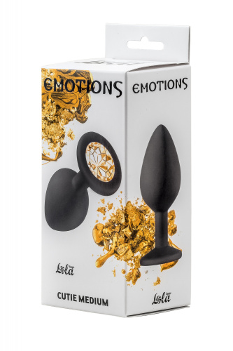 Anal plug Emotions Cutie Medium Black golden crystal 4012-07lola