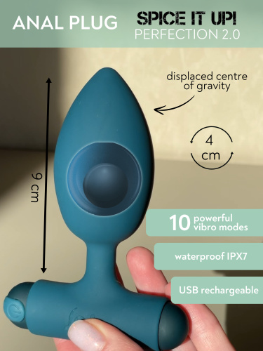 Anal Plug with Rechargeable Bullet Spice it Up Perfection 2.0 8014-05lola