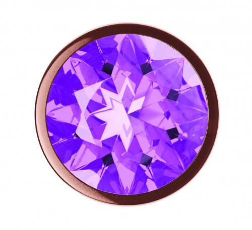 Rose Gold Anal Plug Diamond Amethyst Shine S 4025-01lola