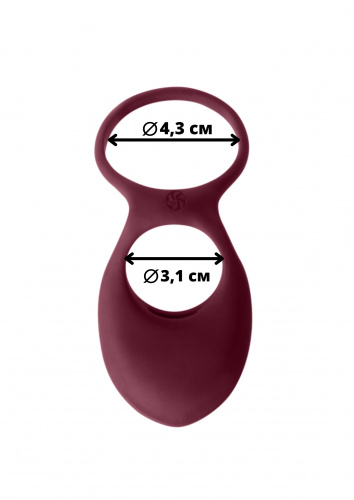 Vibrating Double Cockring Daydream Wine Red 1303-02lola